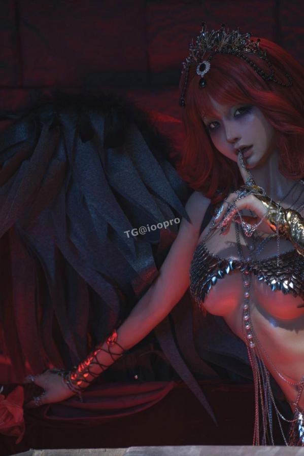 蠢沫沫  蠢沫沫-黑天使 哥特暗黑风Cosplay冷艳性感角色扮演写真第101张图片