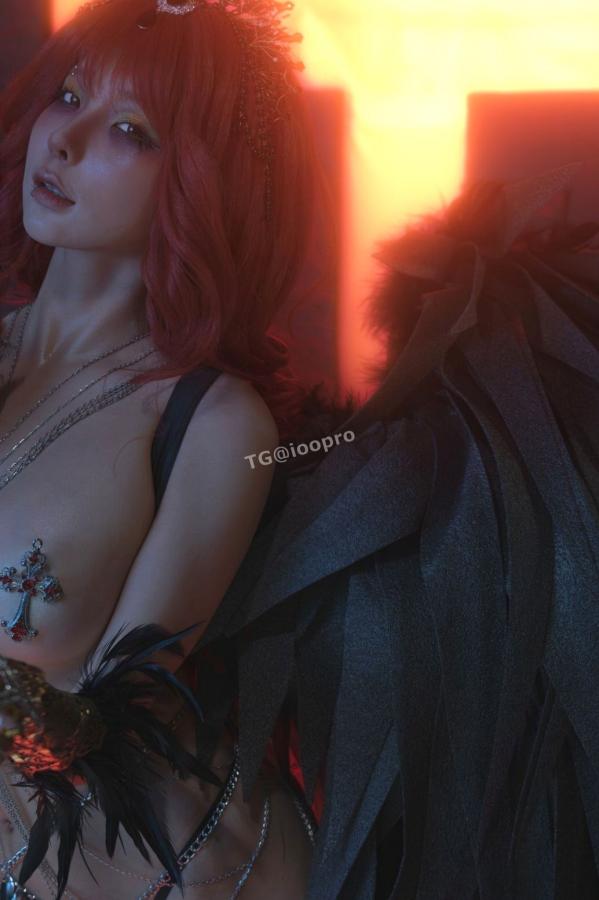 蠢沫沫  蠢沫沫-黑天使 哥特暗黑风Cosplay冷艳性感角色扮演写真第125张图片