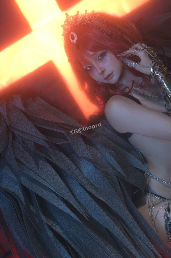 蠢沫沫  蠢沫沫-黑天使 哥特暗黑风Cosplay冷艳性感角色扮演写真第127张图片