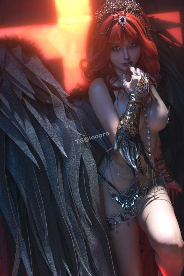 蠢沫沫  蠢沫沫-黑天使 哥特暗黑风Cosplay冷艳性感角色扮演写真第130张图片