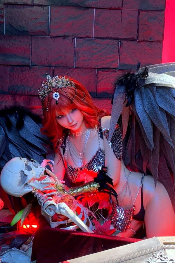 蠢沫沫  蠢沫沫-黑天使 哥特暗黑风Cosplay冷艳性感角色扮演写真第137张图片