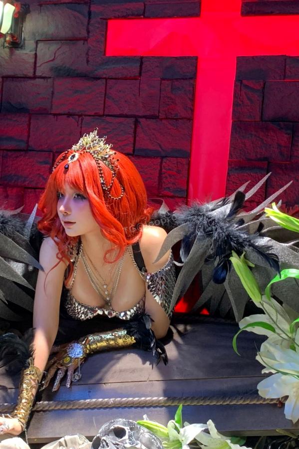 蠢沫沫  蠢沫沫-黑天使 哥特暗黑风Cosplay冷艳性感角色扮演写真第146张图片