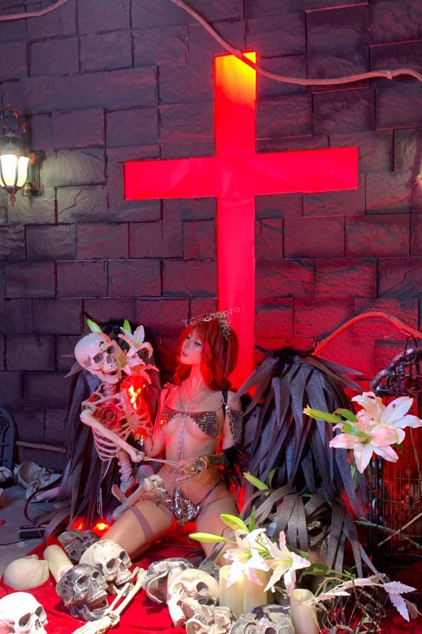 蠢沫沫  蠢沫沫-黑天使 哥特暗黑风Cosplay冷艳性感角色扮演写真第155张图片
