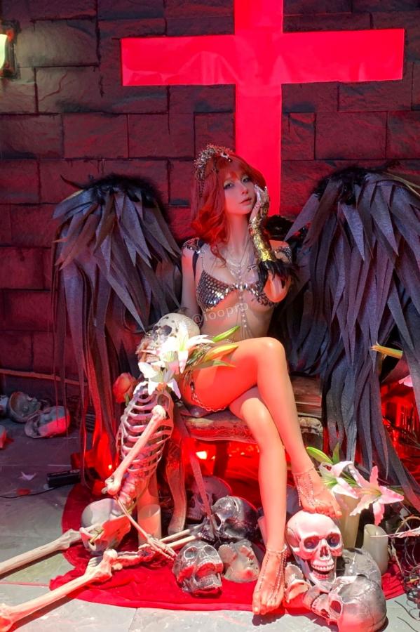 蠢沫沫  蠢沫沫-黑天使 哥特暗黑风Cosplay冷艳性感角色扮演写真第158张图片
