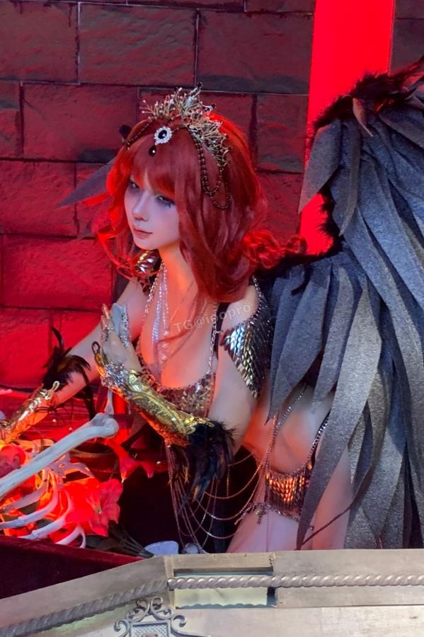 蠢沫沫  蠢沫沫-黑天使 哥特暗黑风Cosplay冷艳性感角色扮演写真第160张图片
