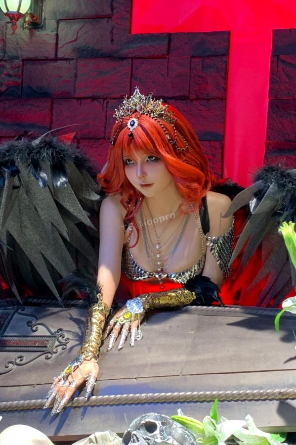 蠢沫沫  蠢沫沫-黑天使 哥特暗黑风Cosplay冷艳性感角色扮演写真第163张图片
