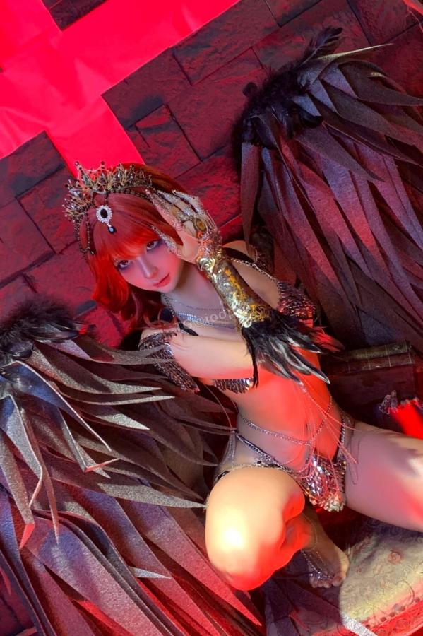 蠢沫沫  蠢沫沫-黑天使 哥特暗黑风Cosplay冷艳性感角色扮演写真第168张图片