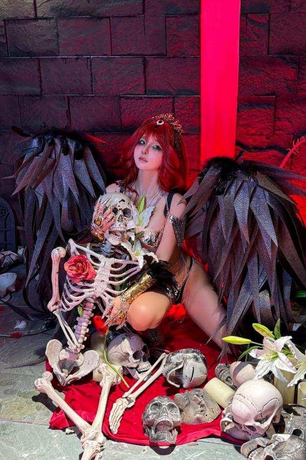 蠢沫沫  蠢沫沫-黑天使 哥特暗黑风Cosplay冷艳性感角色扮演写真第169张图片