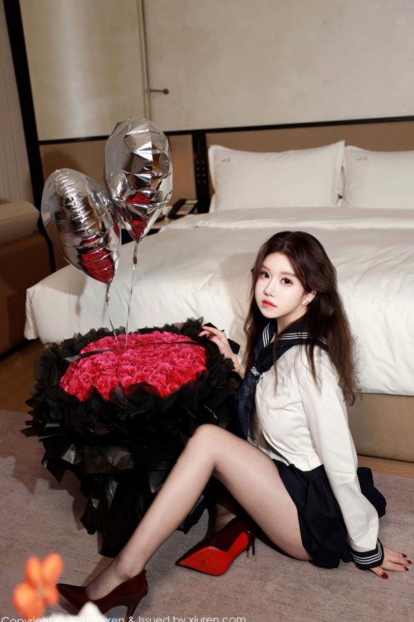    XiuRen秀人网-11071-小薯条nienie-水手服校服制服黑丝美臀浴室湿身写真第21张图片