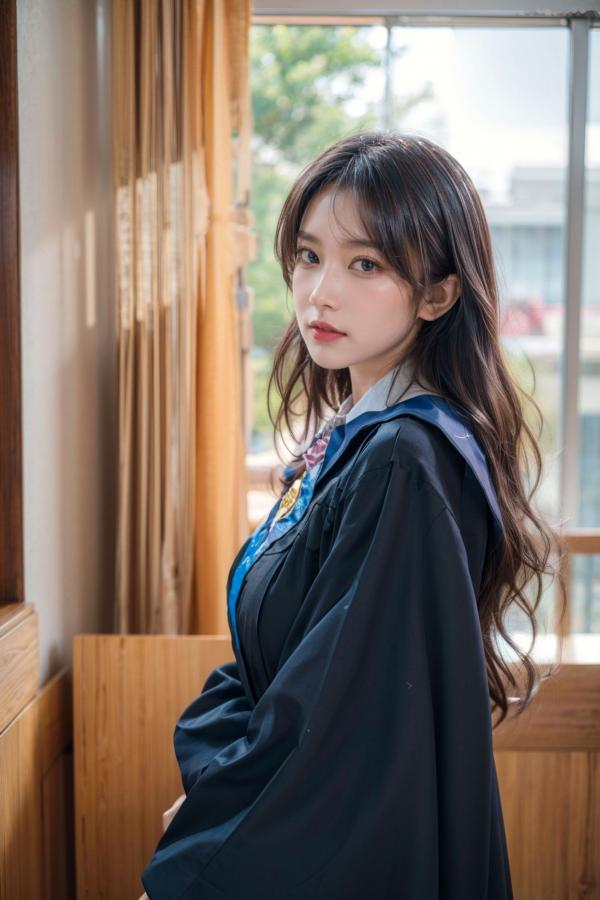    《AI美女-拟实-博士服女生》毕业制服性感私房照大尺度诱惑写真第5张图片