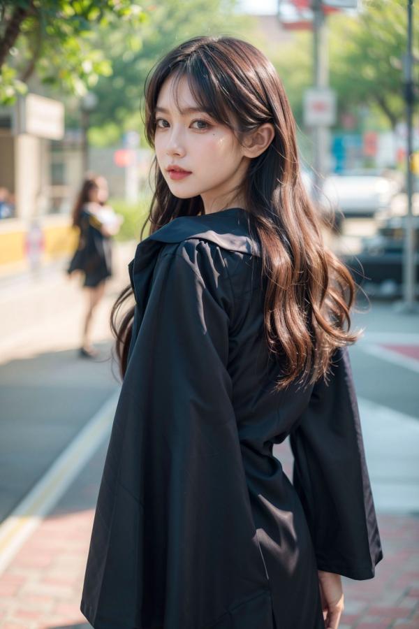    《AI美女-拟实-博士服女生》毕业制服性感私房照大尺度诱惑写真第6张图片