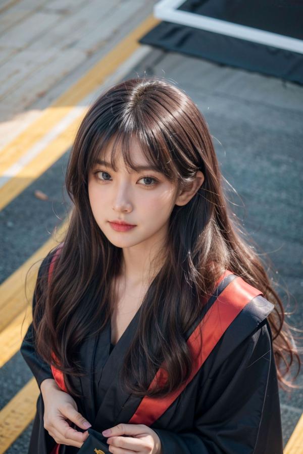    《AI美女-拟实-博士服女生》毕业制服性感私房照大尺度诱惑写真第61张图片