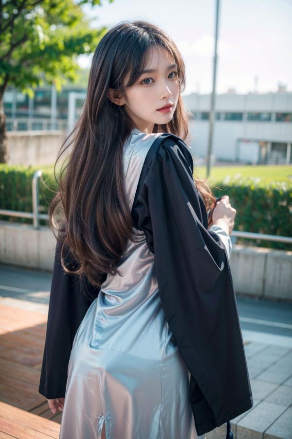    《AI美女-拟实-博士服女生》毕业制服性感私房照大尺度诱惑写真第66张图片