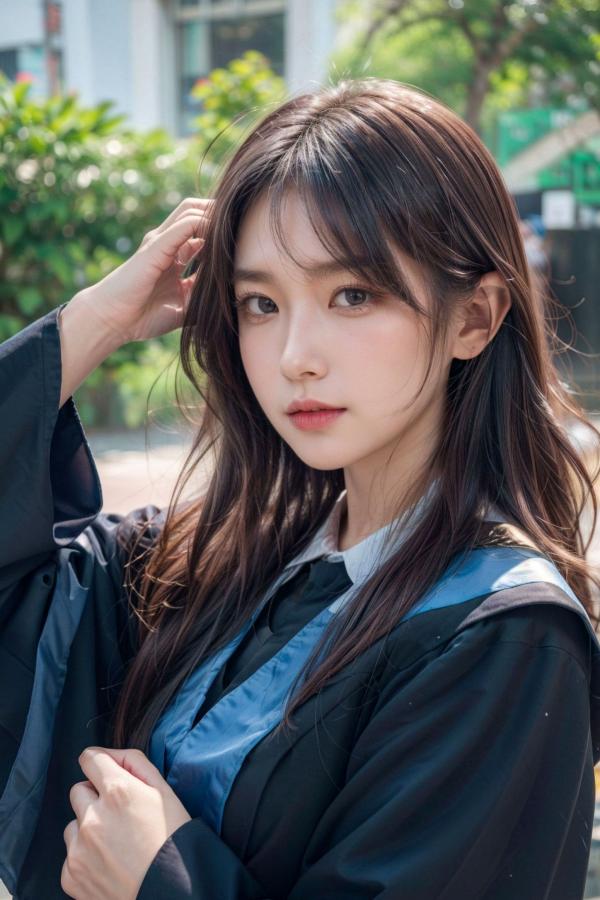    《AI美女-拟实-博士服女生》毕业制服性感私房照大尺度诱惑写真第68张图片