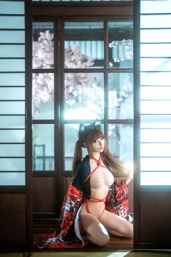 蠢沫沫  蠢沫沫《捆绑和服》日式风情私房性感内衣写真第34张图片