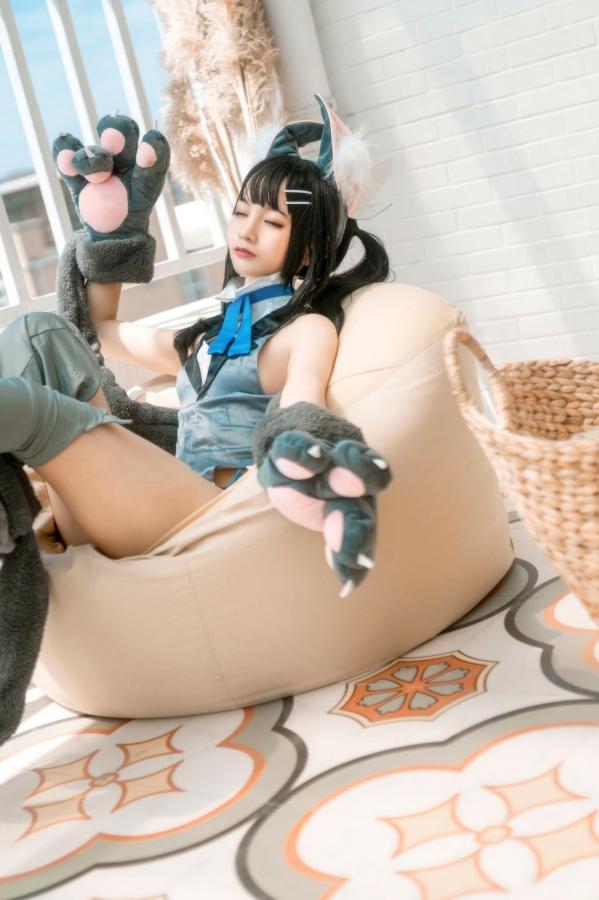 蠢沫沫  蠢沫沫-美游-魔法少女-伊莉雅 阳台兽耳萌系Cosplay性感私房写真第4张图片
