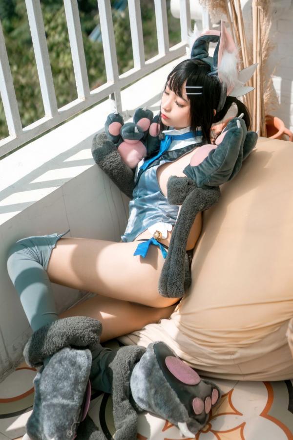 蠢沫沫  蠢沫沫-美游-魔法少女-伊莉雅 阳台兽耳萌系Cosplay性感私房写真第8张图片