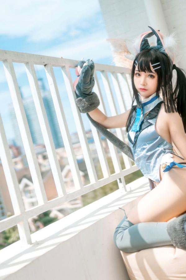 蠢沫沫  蠢沫沫-美游-魔法少女-伊莉雅 阳台兽耳萌系Cosplay性感私房写真第12张图片