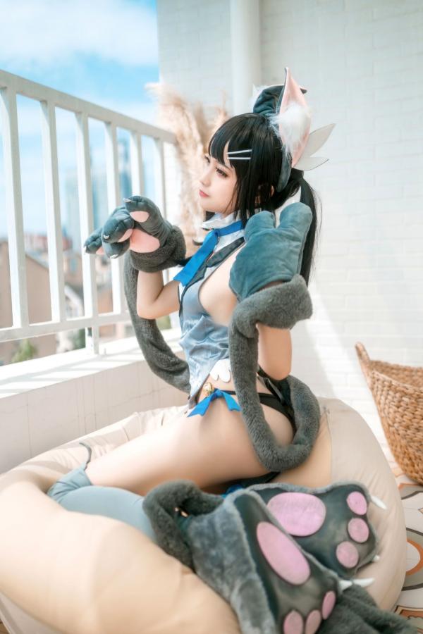 蠢沫沫  蠢沫沫-美游-魔法少女-伊莉雅 阳台兽耳萌系Cosplay性感私房写真第17张图片