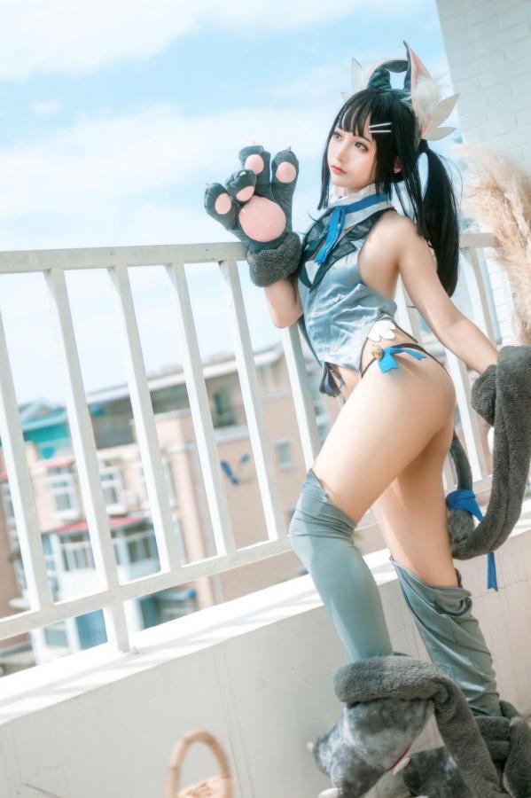 蠢沫沫  蠢沫沫-美游-魔法少女-伊莉雅 阳台兽耳萌系Cosplay性感私房写真第19张图片