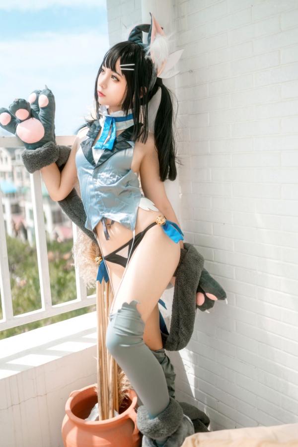 蠢沫沫  蠢沫沫-美游-魔法少女-伊莉雅 阳台兽耳萌系Cosplay性感私房写真第22张图片