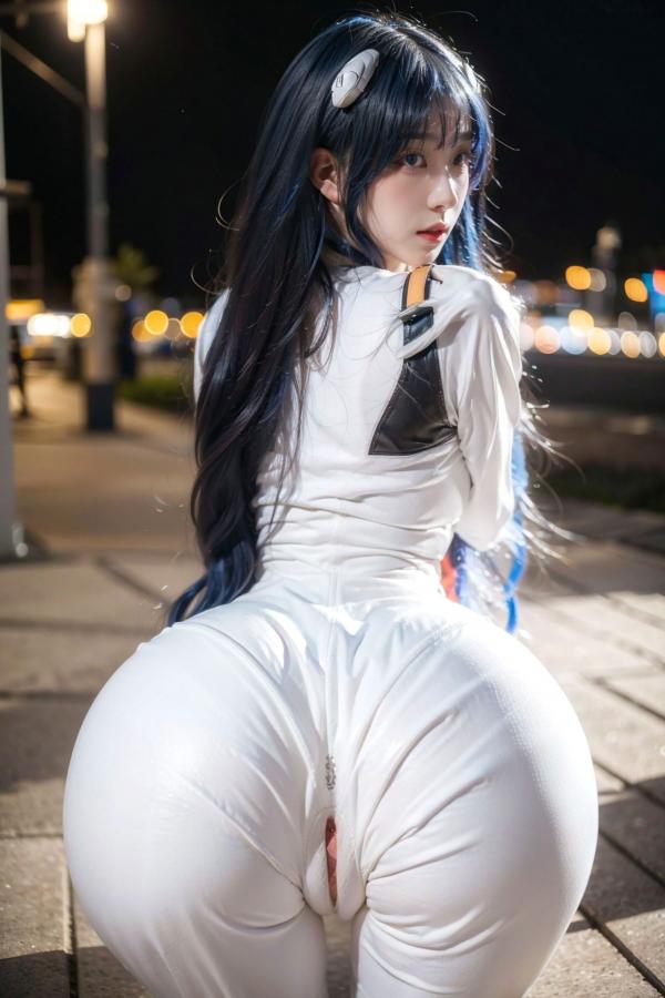  AI美女拟实写真 安吉拉·巴尔扎克紧身战斗服角色扮演 户外街拍极品身材视觉盛宴第4张图片