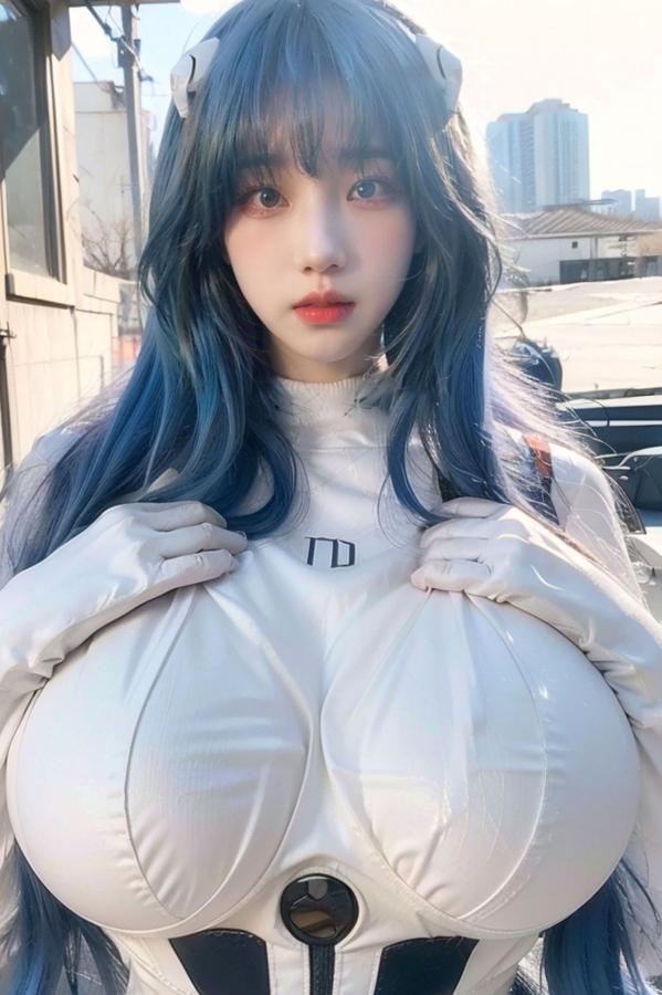   AI美女拟实写真 安吉拉·巴尔扎克紧身战斗服角色扮演 户外街拍极品身材视觉盛宴第31张图片