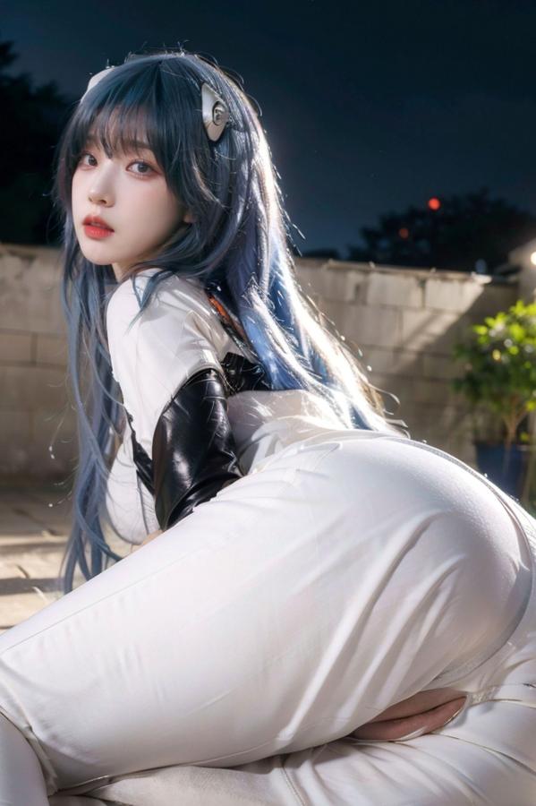   AI美女拟实写真 安吉拉·巴尔扎克紧身战斗服角色扮演 户外街拍极品身材视觉盛宴第34张图片