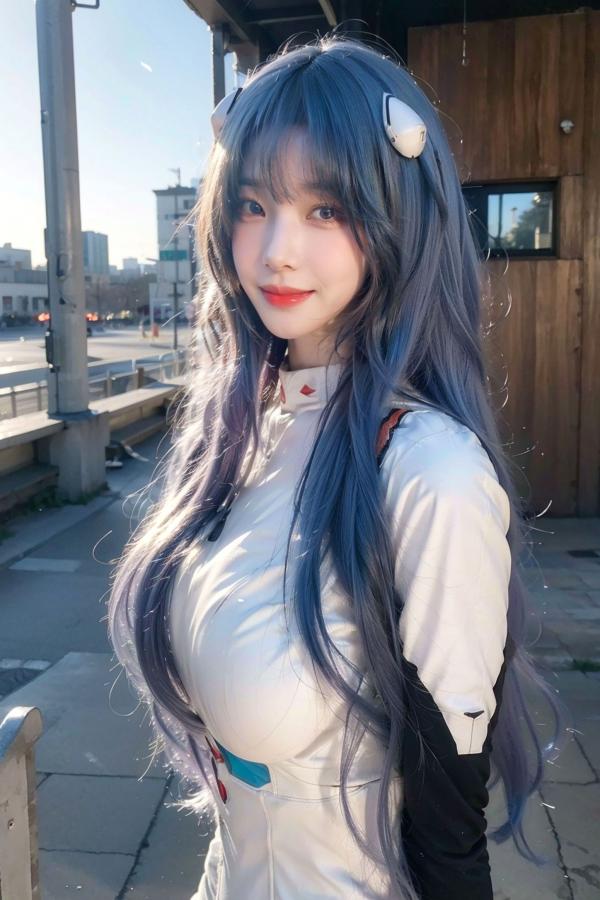   AI美女拟实写真 安吉拉·巴尔扎克紧身战斗服角色扮演 户外街拍极品身材视觉盛宴第36张图片