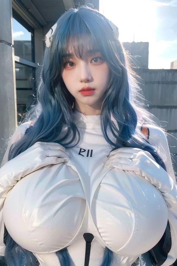   AI美女拟实写真 安吉拉·巴尔扎克紧身战斗服角色扮演 户外街拍极品身材视觉盛宴第37张图片