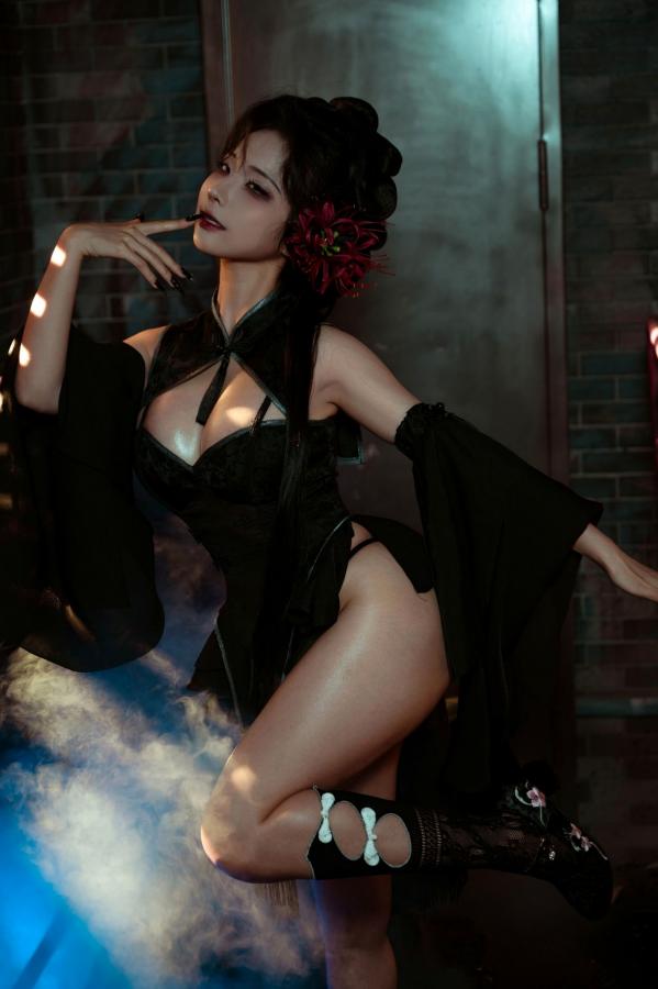 蠢沫沫  《蠢沫沫 - 蔻 少女后庭》国风古韵性感旗袍COS写真 唯美庭院仙气丝袜私房美图第5张图片