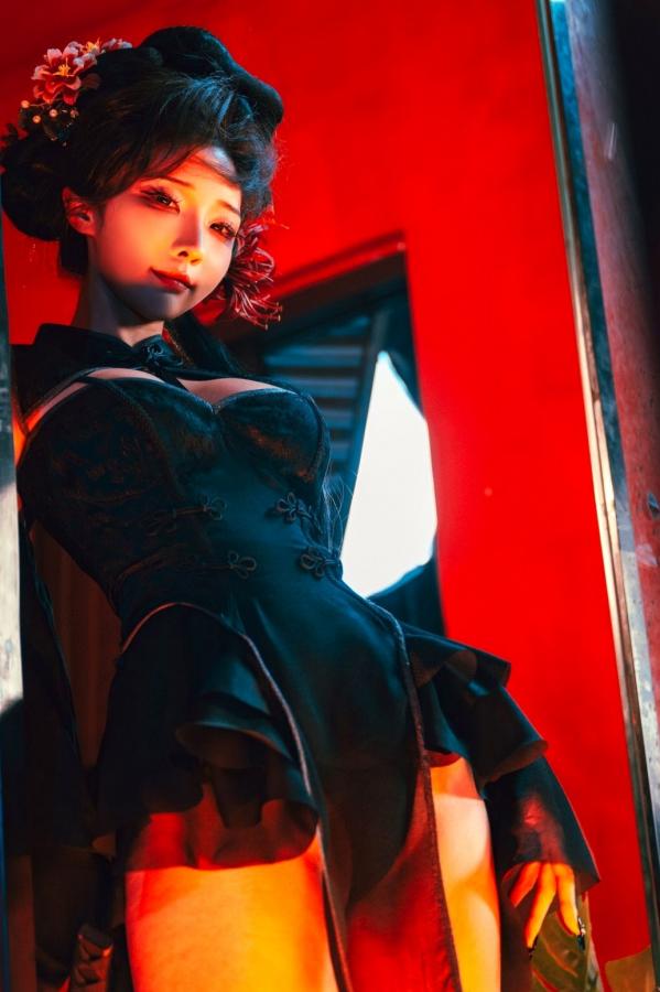 蠢沫沫  《蠢沫沫 - 蔻 少女后庭》国风古韵性感旗袍COS写真 唯美庭院仙气丝袜私房美图第12张图片
