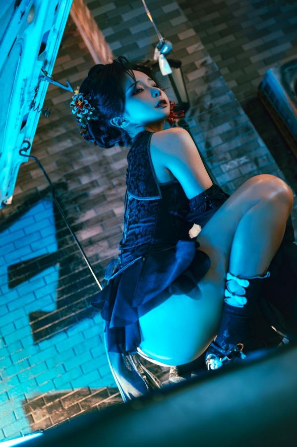 蠢沫沫  《蠢沫沫 - 蔻 少女后庭》国风古韵性感旗袍COS写真 唯美庭院仙气丝袜私房美图第16张图片