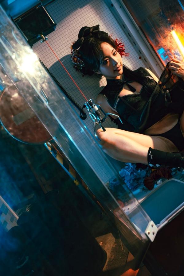 蠢沫沫  《蠢沫沫 - 蔻 少女后庭》国风古韵性感旗袍COS写真 唯美庭院仙气丝袜私房美图第30张图片