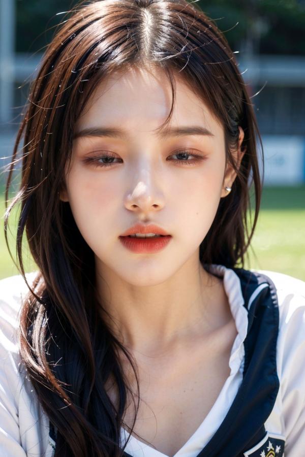   AI美女拟实写真 绿茵场足球宝贝 阳光户外运动风性感大尺度诱惑第88张图片