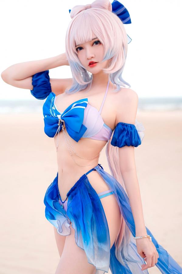 Potato Godzilla  Potato-Godzilla-Kokomi-Bikini-原神-珊瑚宫心海-比基尼沙滩COSPLAY性感写真第2张图片