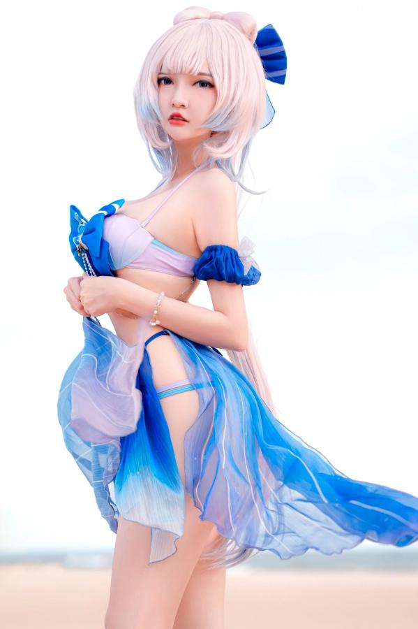 Potato Godzilla  Potato-Godzilla-Kokomi-Bikini-原神-珊瑚宫心海-比基尼沙滩COSPLAY性感写真第5张图片