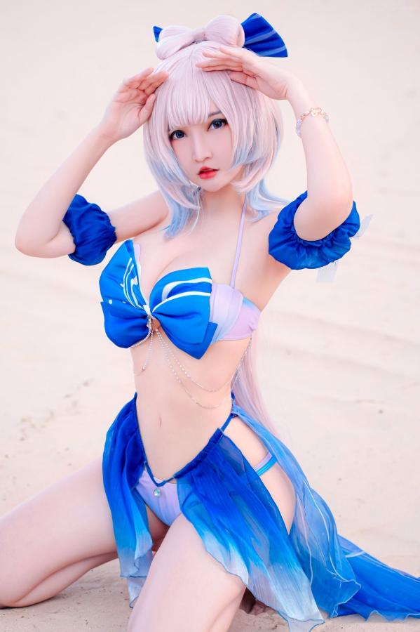 Potato Godzilla  Potato-Godzilla-Kokomi-Bikini-原神-珊瑚宫心海-比基尼沙滩COSPLAY性感写真第8张图片