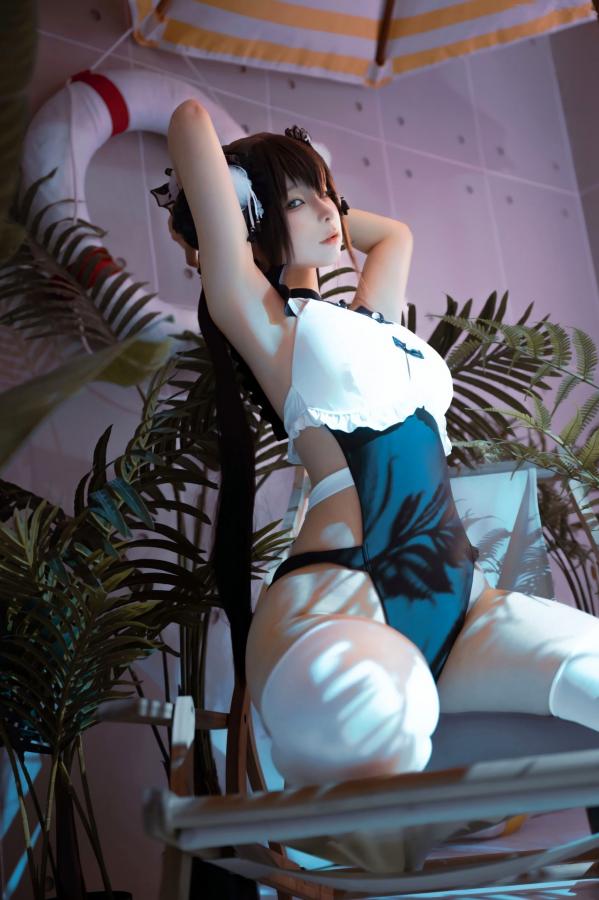 蠢沫沫  蠢沫沫-熊猫娘 独家二次元高叉旗袍美腿性感私房写真第7张图片