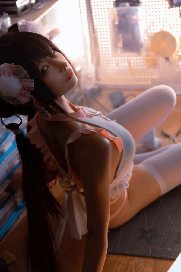 蠢沫沫  蠢沫沫-熊猫娘 独家二次元高叉旗袍美腿性感私房写真第18张图片