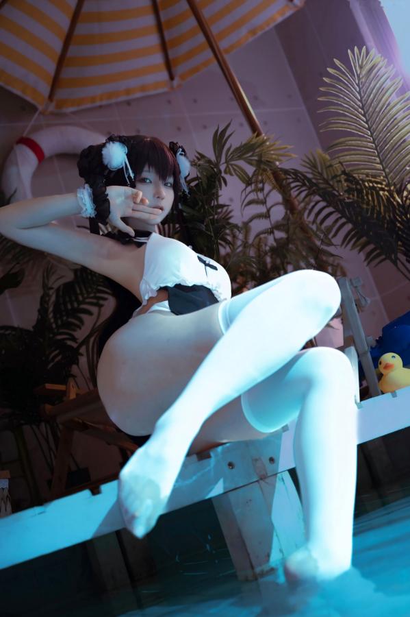 蠢沫沫  蠢沫沫-熊猫娘 独家二次元高叉旗袍美腿性感私房写真第21张图片