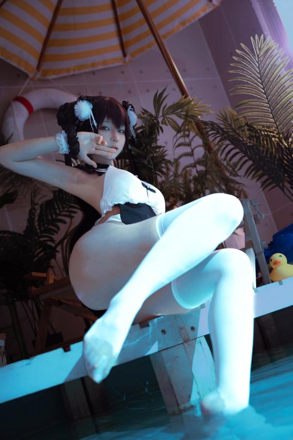 蠢沫沫  蠢沫沫-熊猫娘 独家二次元高叉旗袍美腿性感私房写真第31张图片