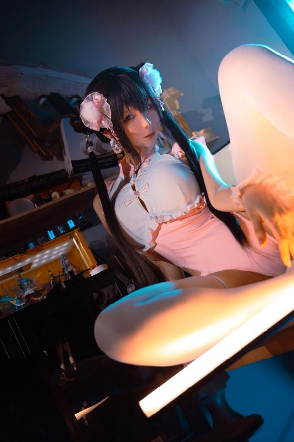 蠢沫沫  蠢沫沫-熊猫娘 独家二次元高叉旗袍美腿性感私房写真第71张图片