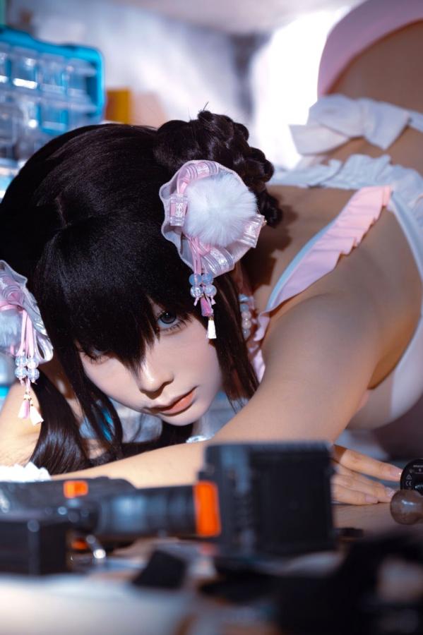 蠢沫沫  蠢沫沫-熊猫娘 独家二次元高叉旗袍美腿性感私房写真第89张图片