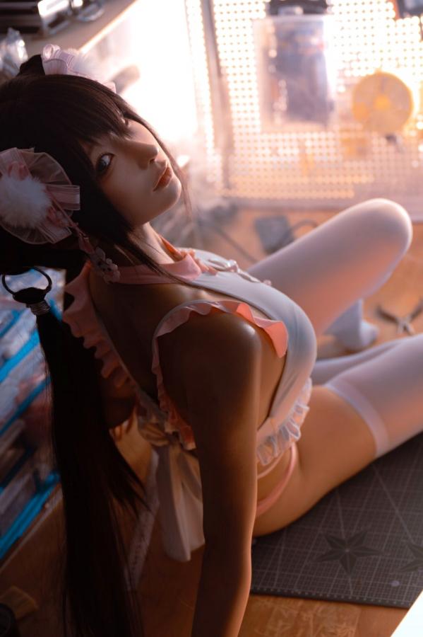 蠢沫沫  蠢沫沫-熊猫娘 独家二次元高叉旗袍美腿性感私房写真第93张图片