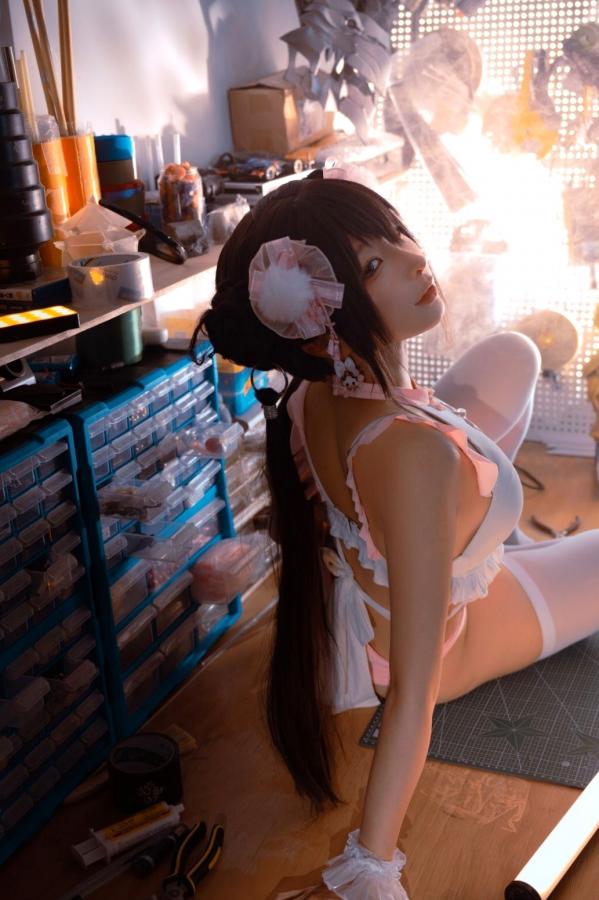 蠢沫沫  蠢沫沫-熊猫娘 独家二次元高叉旗袍美腿性感私房写真第94张图片