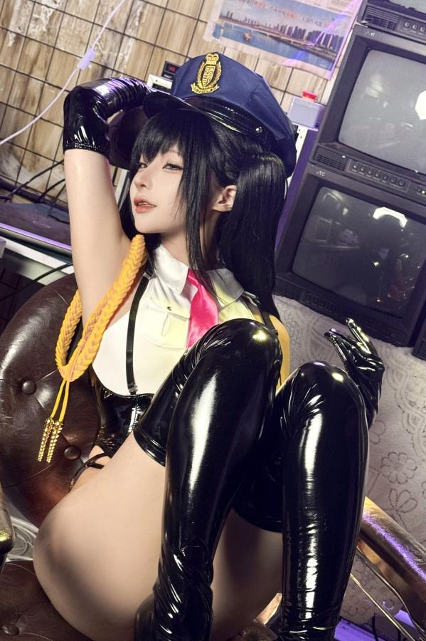 蠢沫沫  蠢沫沫-沙希女警性感皮衣制服Cosplay写真第120张图片