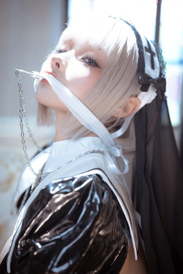 蠢沫沫  蠢沫沫 - 修女修道院漆皮私房写真 魅惑角色扮演性感女神第80张图片