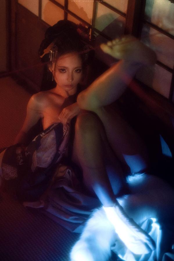 蠢沫沫  蠢沫沫-2024年会员《祥瑞》和服古风角色扮演冷艳诱惑写真第1张图片