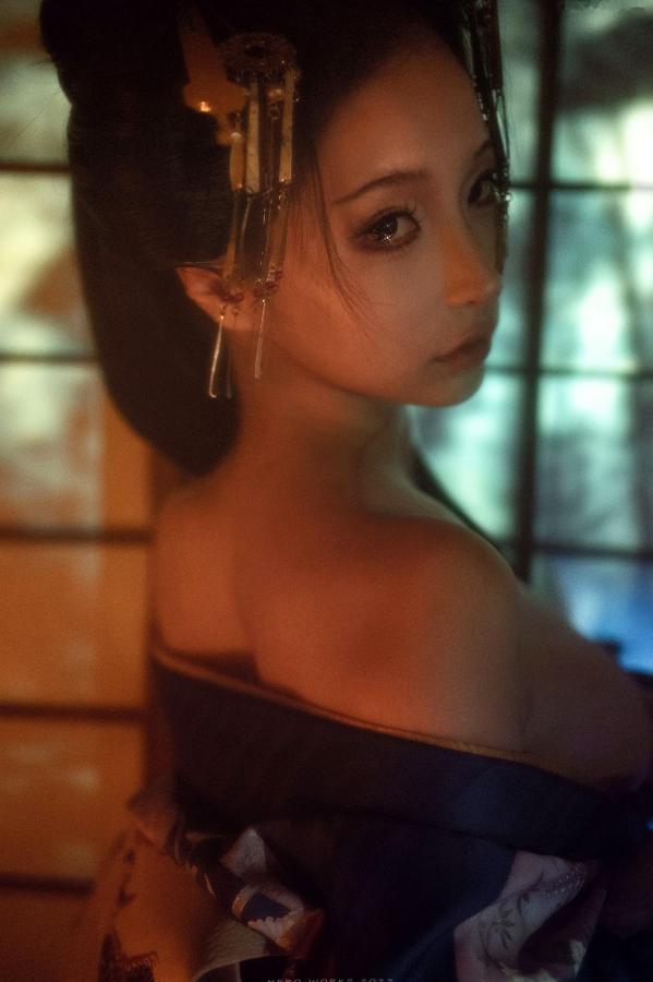 蠢沫沫  蠢沫沫-2024年会员《祥瑞》和服古风角色扮演冷艳诱惑写真第3张图片
